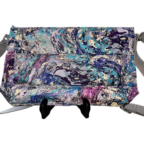 Kipling Angie Bag "Cosmic Blue" Crossbody Multi-pocket Handbag Adjustable Strap - Picture 8 of 11